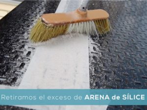 retirar exceso arena silice
